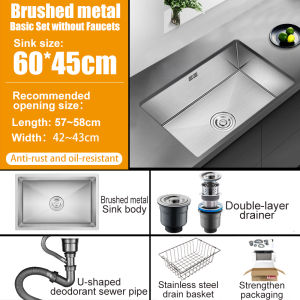 NANO Sink 304 Stainless Steel Single Bowl Multifunction Worksta Handmade Kitchen Sink Undermount &Top mount sink