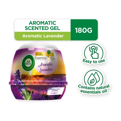 Air Wick Aromatic Lavender Natural Oil Scented Gel Air Freshener 180G