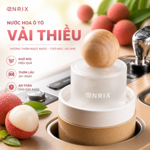 Nước Hoa Ô Tô ENRIX Hương Vải 50ML Cao Cấp - Tinh Dầu Ô Tô Khử Mùi Xe Ô Tô Dầu Thơm Ô Tô Hương Dịu Nhẹ