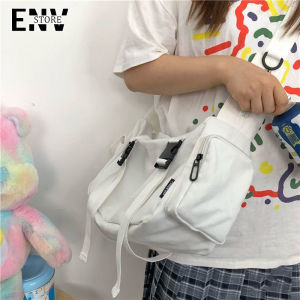 JIVIVIL กระเป๋ากระเป๋าสะพายสะพายพาดลำตัวผ้าใบสำหรับผู้หญิงและผู้ชาย กระเป๋านักเรียน ความจุมาก