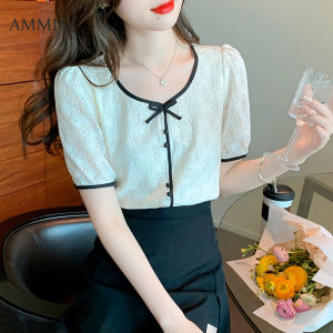 เสื้อคอกลม คอกลมสั้นสมุทรา สำหรับผู้หญิง ผิว ผู้หญิง เสื้อปักลูก เสื้อสตรี ผู้หญิงลูกซื้อบริการหลวม ผู้หญิง เสื้อลำลองดีไซน์ เกาหลี