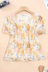 Áo kiểu thiết kế đơn giản thanh thoát với chất liệu Voan Hàn mềm cao cấp nhẹ nhàng AN4Y1217 Thời trang Thiều Hoa