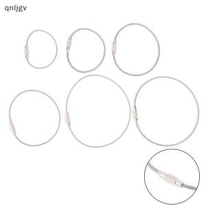 🔥🔥🔥qnljgv 20pcs dây dây móc chìa khóa dây thép không gỉ Keychain Carabiner cáp vòng chìa khóa