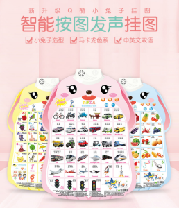 Baby Audio Wall Chart Infants and Children Voice Pinyin Alphabet Wall Stickers Learning Toys (FAST DELIVERY)