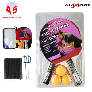 Maxpro MXT-011B Table Tennis Set Pingpong Racket Bat Ball Net and Carry Bag Case Ping Pong Set