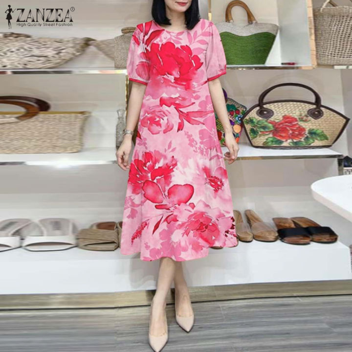 Bohemian Floral Dress Bohemian Attire Lazada Women Bohemian Casual Floral  Print Dress Sundress Vestidos