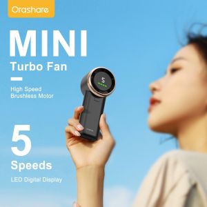 Orashare HF03 4000mAh Portable Handheld Fan High Speed Turbo Fan 5 Speeds Strong Wind Mini Fan