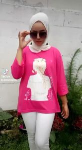 Kaos wanita lengan panjang terbaru/kaos hijab oversize terbaru/baju wanita hijab terbaru