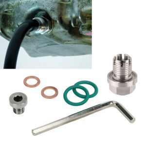 MAKERVY Stainless Steel Oil Drain Plug Kit Hex Wrench Included O-Ring Gasket Thread Repair Kit Oversize M10.4/M16.1/M18.1 Self Tapping Plug Oil Pan Repair