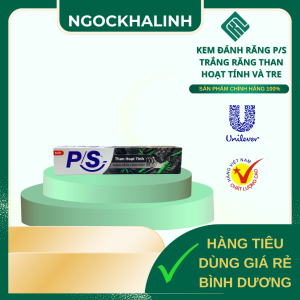 Kem đánh răng P/S trắng răng than hoạt tính và tre 180g