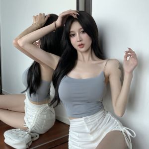 HaloDay เสื้อสายเดี่ยว เสริมฟองน้ำในตัว บลามีฟองน้ำ เสื้อกล้าม บราสายเดี่ยว