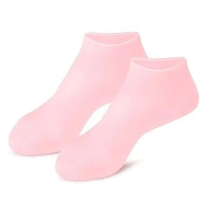 1Pair Silicone Moisturizing Gel Heel Socks Cracked Foot Skin Care Protector Socks For Women