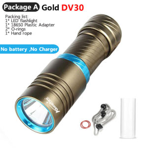 AloneFire DV30 Led Scuba Diving Flashlight Underwater Waterproof Lamp 3000LM Camping Light Torch