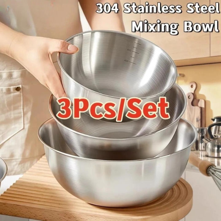 Stainless Steel Bowl Mixing Bowl For Baking Food Bowl Thick Material ...