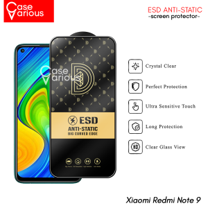 Paket 3in1 Tempered Glass Xiaomi Redmi Note 9 Anti Gores Layar Anti Static Free Camera Dan Skin