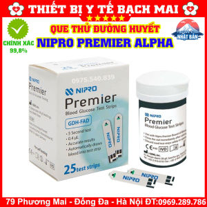 Máy Thử Đường Huyết NIPRO PREMIER ALPHA - Máy Đo Tiểu Đường Nhật Bản Chính Xác 998%