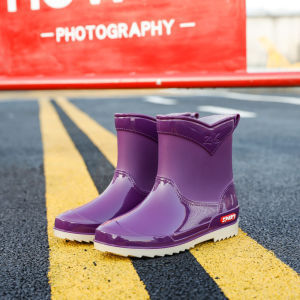 Women Rain shoe anti splashing Lady rain boot anti splashing waterproof shoes Kasut Hujan air Kasut Kerja 女士防水防潮雨靴水鞋