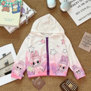 2-12 ปี เสื้อแจ็คเก็ตมีฮู้ดสําหรับเด็กผู้หญิง เสื้อคลุมแฟชั่นสําหรับเด็กฤดูใบไม้ผลิและฤดูใบไม้ร่วง เสื้อกันยูวีเด็ก