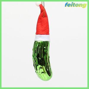 【feitong】🚕🚕【HOT SALE】 1pcs Giáng sinh cây treo trang trí thủy tinh dưa chuột Mặt dây chuyền sáng tạo dưa chuột Giáng sinh cây trang trí mặt dây chuyền