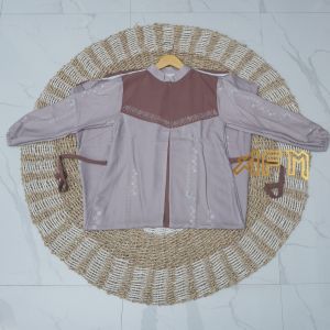 ALISHBA - Gamis Eksklusif Snowi Print Mix Sabrina – Sentuhan Mewah dan Lembut