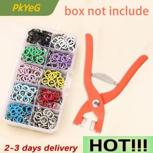 PkYeG Plier Tool Colour Metal Snap Sewing Button Claw Set Hollow Solid Snap Fasteners Kit For Installing Clothes Bags