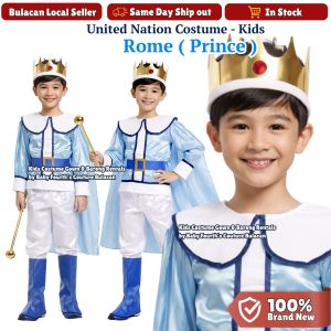 United Nation Roman Rome Argentina France Hungary Austria Royal King Terno with Cape Costume for Kids National Attire for UN Events for Kids