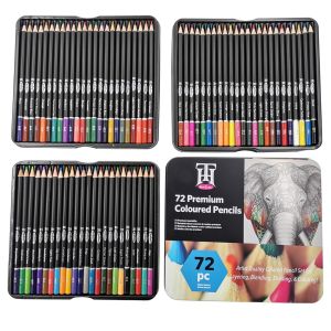Kalour 72Pcs Colour Dầu Bộ Bút Chì Chuyên Nghiệp Màu Bút Chì bút chì màu Bộ Bút Chì Trường Tranh nghệ thuật