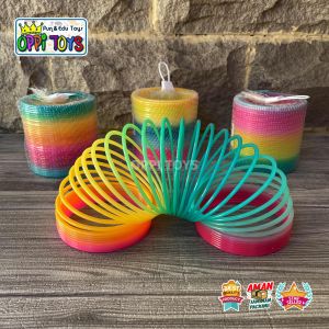Magic Slinky Rainbow Spring Ukuran 8 cm - Mainan Pir Pelangi - Mainan Edukasi Anak murah Magic Spring slinky Rainbow Pelangi Jumbo