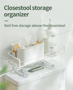 NACHUAN Bathroom Shelf Organizer Toilet Rack Toilet Supplies Storage Toiletries Storage Shampoo Shelves Rak Bilik Tandas