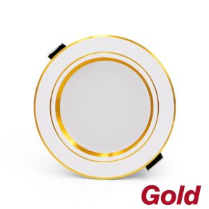 6ชิ้นดาวน์ไลท์เพดาน LED ไฟ Led 5W 9W 12W 15W 18W ตัวเรือนสีทอง/สีเงิน/สีขาวโคมไฟติดเพดานไฟ Led AC 220V 230V 240V