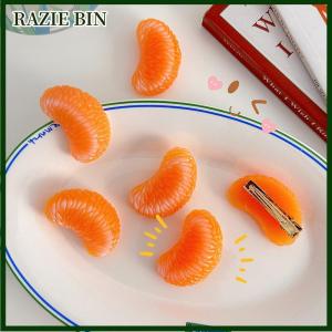 RAZIE BIN Creative Cute Simulation Orange Hair Clip Fruit Hairpin Spring Clip For Girl Hair Accessories