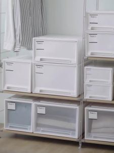 Storage box drawer style storage household plastic transparent clothing storage underwear sorting box storage cabinet