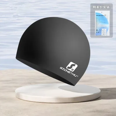 Topi renang silikon berkualiti tinggi untuk lelaki dan wanita Topi renang berwarna-warni kalis air yang diperbesarkan Neutral tersedia dalam pelbagai warna