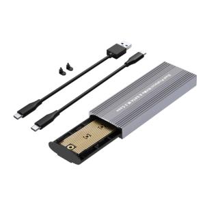 USB C 3.2ม. กล่องไดรฟ์2ตัวสำหรับ Double Protocol NVMe 10Gbps ที่มีเคสมือถืออะลูมิเนียมไม่มีเครื่องมือ