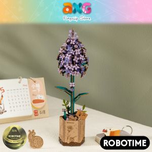 Robotime Rowood DIY Lilac 3D Wooden Puzzle (TW021) Wooden Flower Puzzle