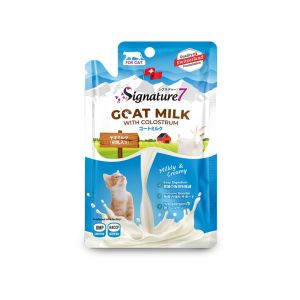 Signature7 Cats Pure Milk Real Meat Mousse Meal Snack Pouch w Essential Nutrients 70g (4 Flavours)
