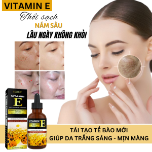Tinh chất  loại bỏ thâm nám tàn nhang Vitamin E siêu dưỡng trắng da giúp tái tạo da mặt làm sáng và căng bóng da ngăn ngừa lão hóa dachống thâm mắt và bọng mắt một cách hiệu quả