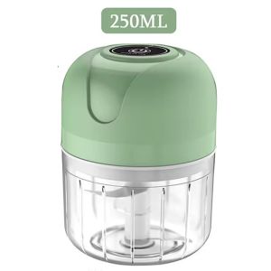250ML Wireless Mini Garlic Grinder Food Chopper Onion Ginger Masher Electric Garlic Food