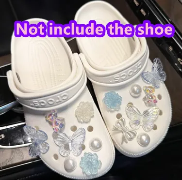 1set Croc Sandals Crystal Diamond Accessories DIY Shoes Charms Decor Girls Gift - Foto 8