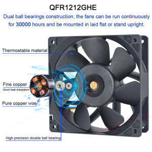 Kipas Pendingin Cooling Fan Internal Fan Cooler DC 12v 12cm  X 12cm X 3.8cm Rayden - Tanpa Steker Universal Kuat  High Speed 6000rpm