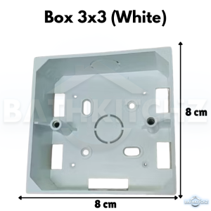 BATHKITCHZ PVC Surface Switch Box Conceal Switch Socket Casing White Black Grey Blank Cover Box