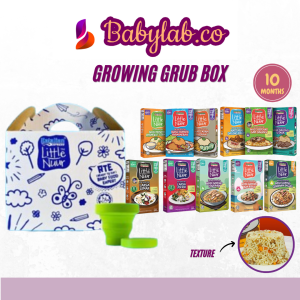 LITTLE NUUR | BABY FOOD MAKANAN BAYI READY TO EAT SET GROWING GRUB BOX 10 MONTHS BULAN