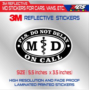 physician on call md 3M reflective stickers