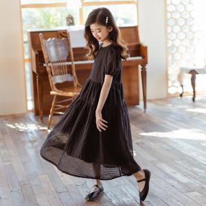 LS Show Girls Dress Lace Dress Summer Dress Princess Dress A-line Dress Midi Dress Age 4-14-year-old Size 110-