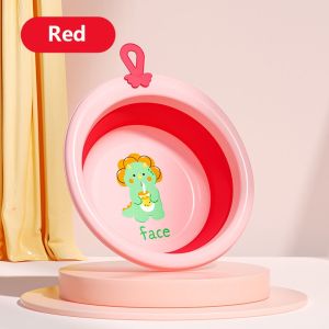 Cartoon Designed Collapsible Wash Basin Baby Bath Foldable Bucket PP No BPA
