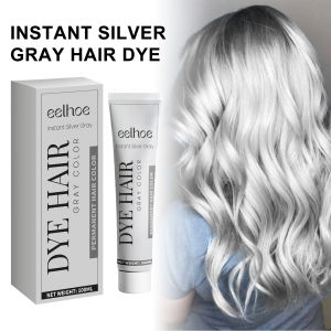 eelhoe Grey hair cream Natural hair color is long-lasting and does not harm hair care. Hair care is easy to apply color easy to clean and damp Hairdressing agents and hair dyeing products 100ml