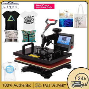 6 In 1 Combo Heat Press Machine Flatbed Cap Plate Mug T-Shirt Bottle Multi-Function Heat Press