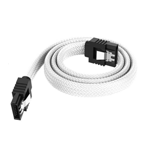 Thin SATA3.0 6GB/s Computer Cable 50cm Nylons Meshes Secure Lock Clip For Motherboards And Drive