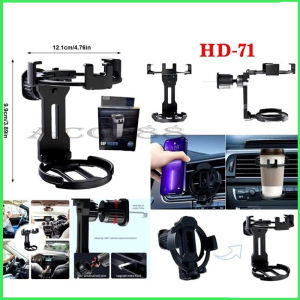 Holder Hp Mobil Ac 2in1 HD-71 Phone Cup Holder Universal Serbaguna