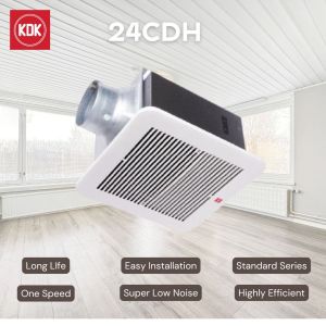 KDK 24CDH Ceiling Mounted Ventilating Fan Super Quiet Series (White) (GET NOW) (KIPCOL)